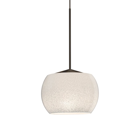 Besa Lighting Keno Cord Pendant, White Sand, Bronze Finish, 1x3W LED 1XT-KENOWH-LED-BR